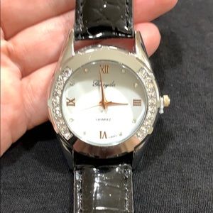 Black and silver fashion watch